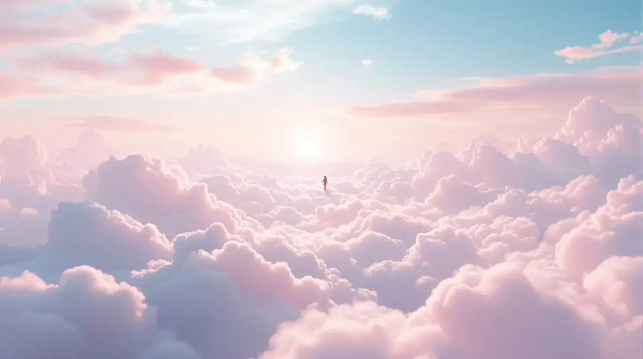 云端漫步横幅海报