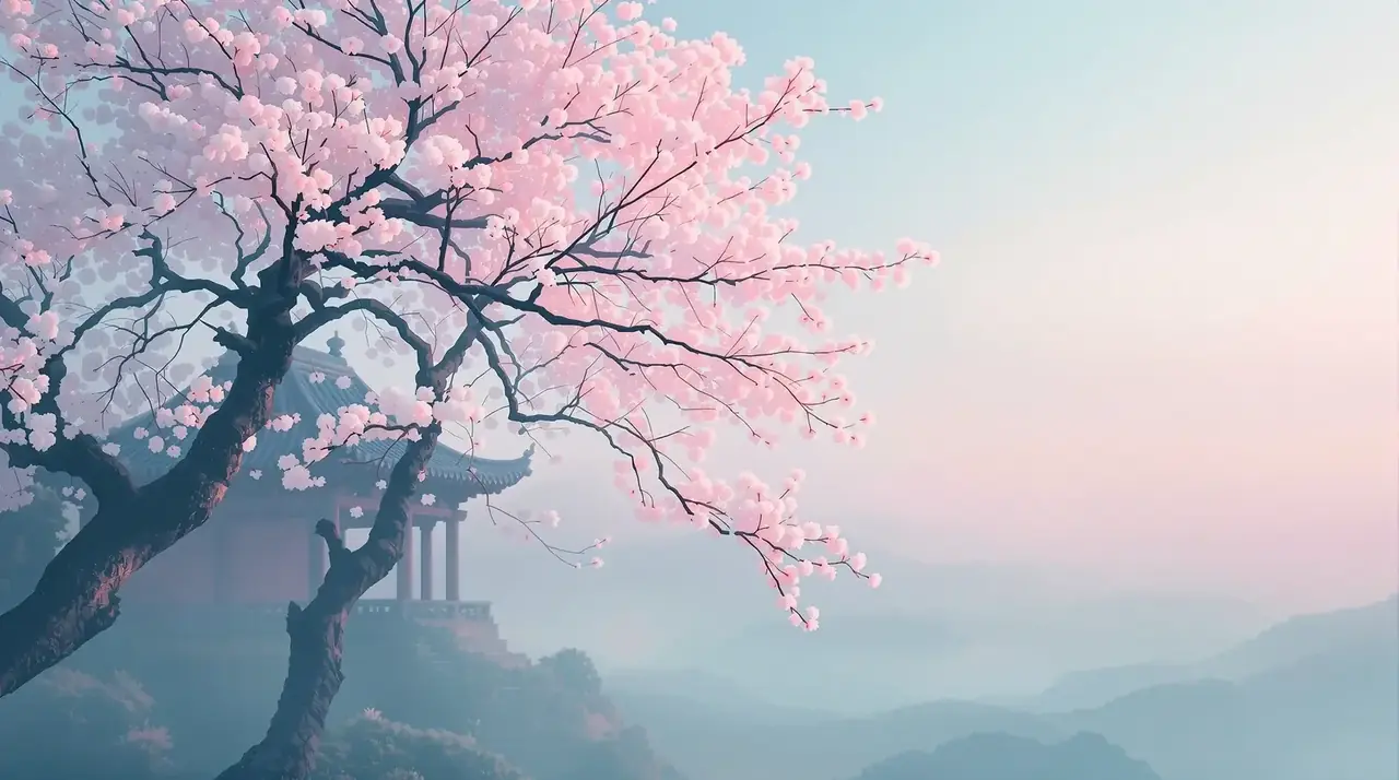 一树梨花背景图